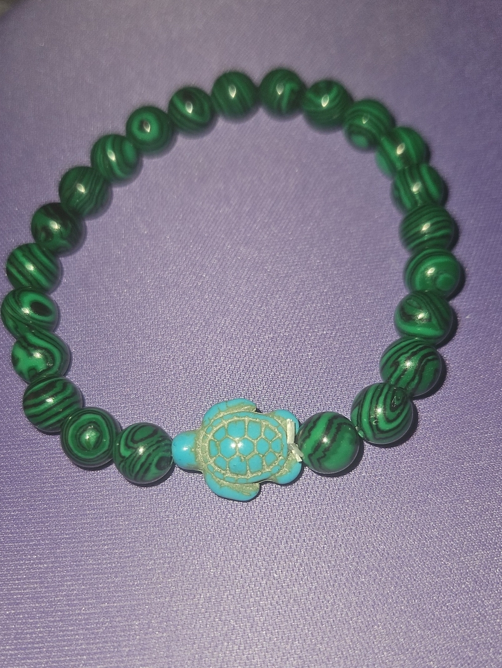 Malachite And Turquoise Sea Turtle Bracelet